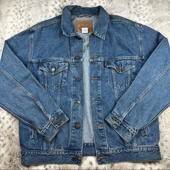 Levi’s Mens Relaxed Trucker Denim Jacket Size Large - Picture 2 of 7